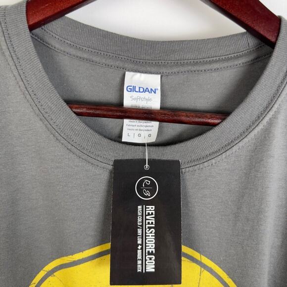Revel Shore Women's Gray Harry Potter Yellow 9 3/4 Short Sleeves T-Shirt Sz L - Picture 6 of 6